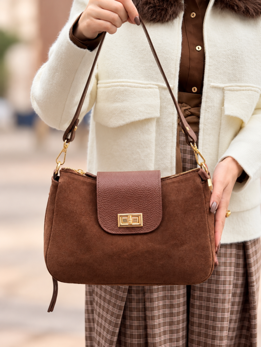 Bolso Piel SELA Marrón