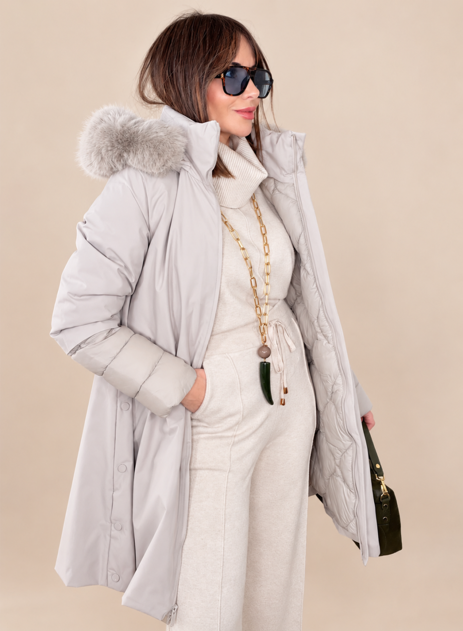 Parka Acolchada VICTORIA Beige
