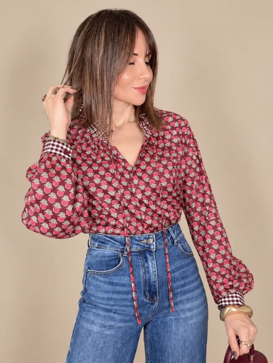 Blusa ELORA Burdeos