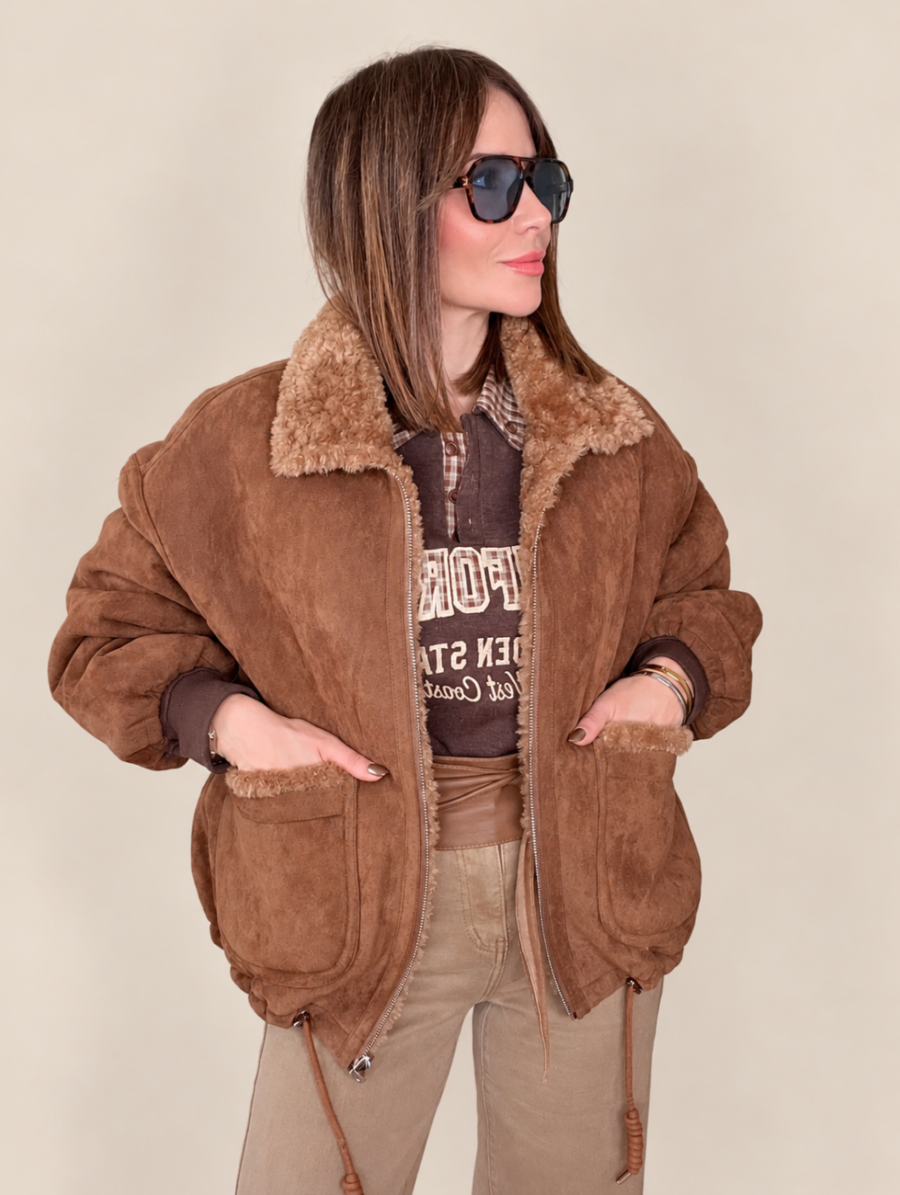 Alternative view of Cazadora Aviador ASPEN Camel