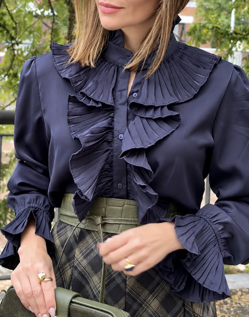 Blusa PLISSE Azul Marino