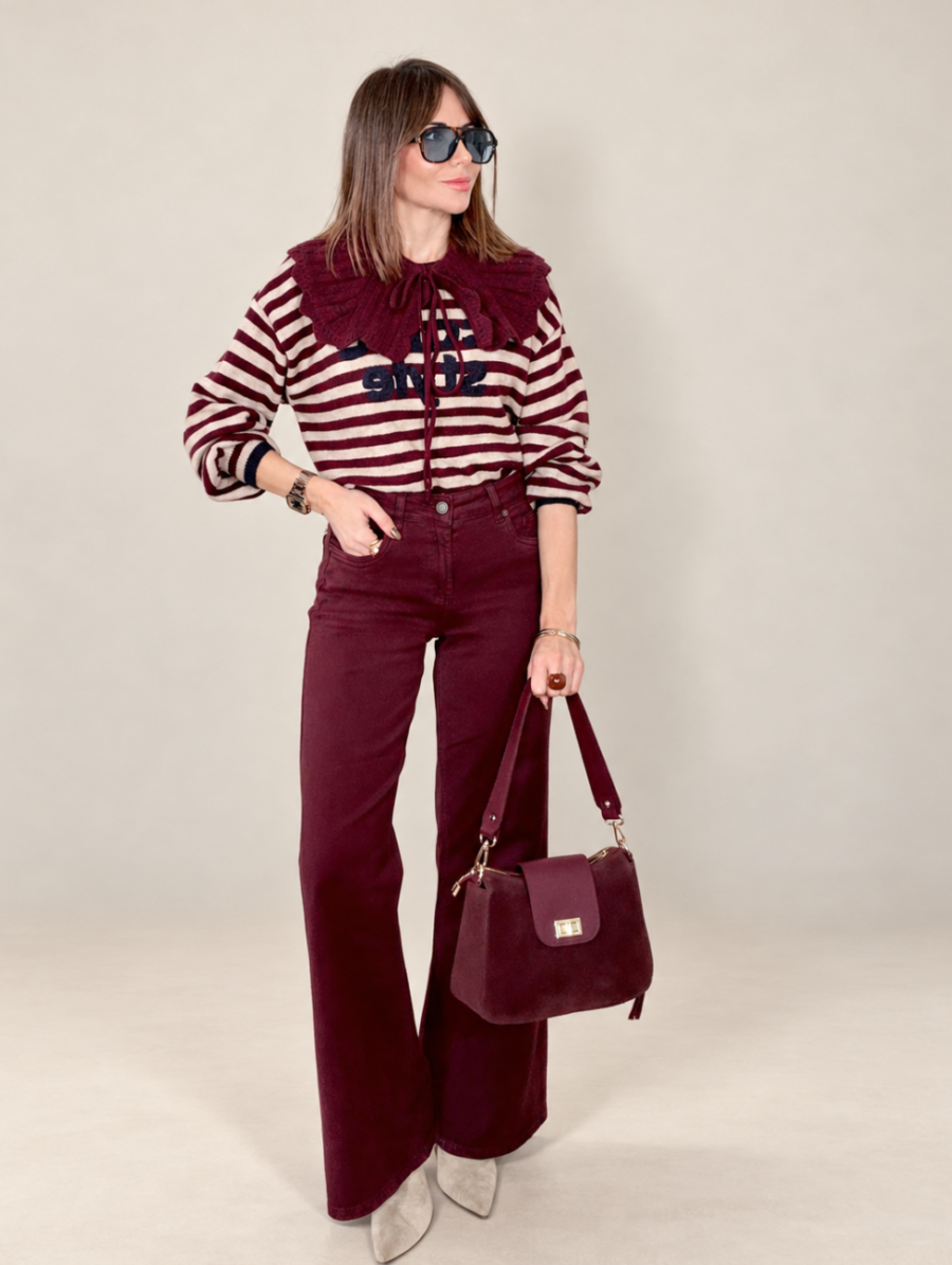 Jeans TOXIK3 Burdeos