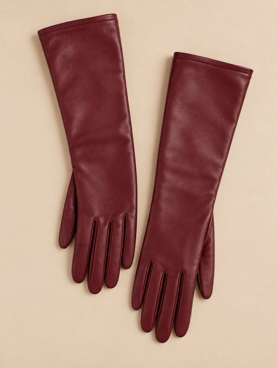 Guantes Piel MARA Burdeos