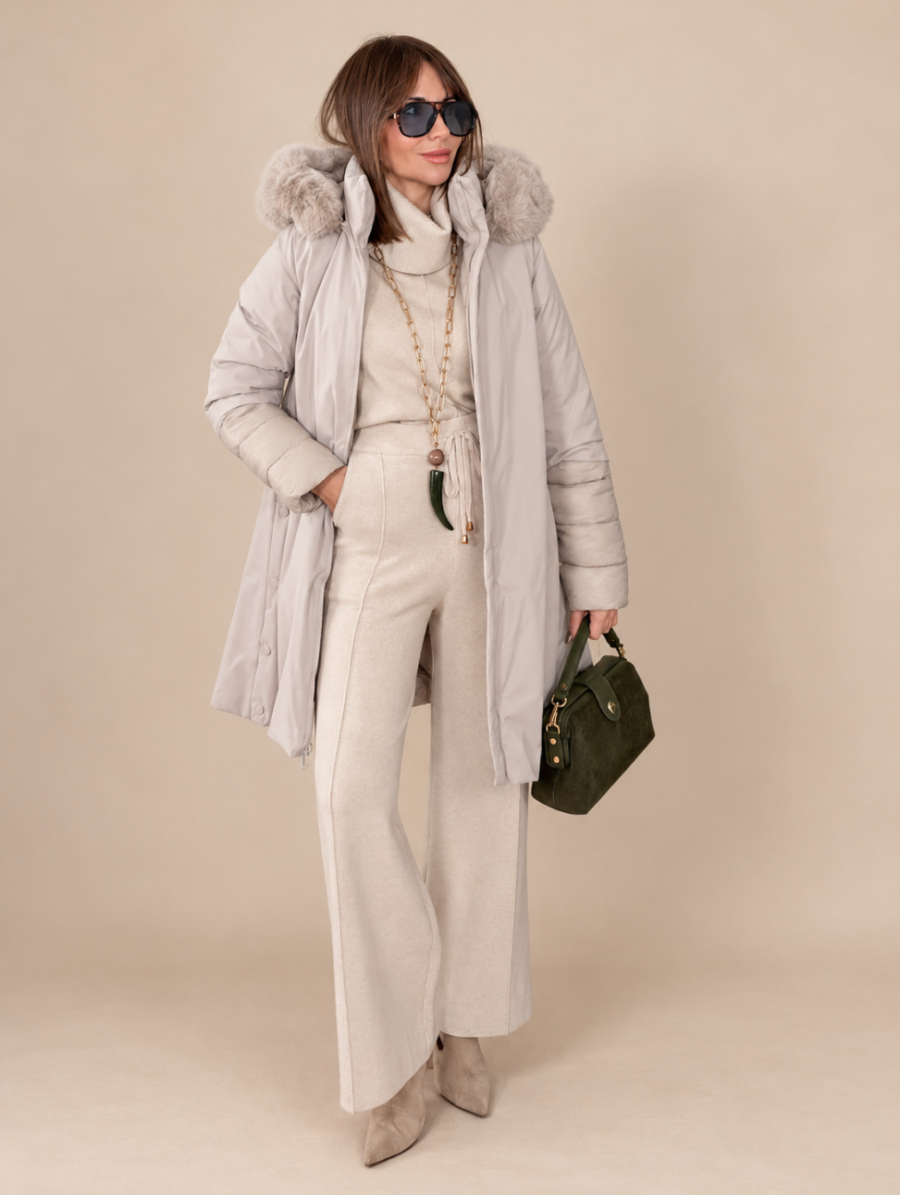 Alternative view of Parka Acolchada VICTORIA Beige