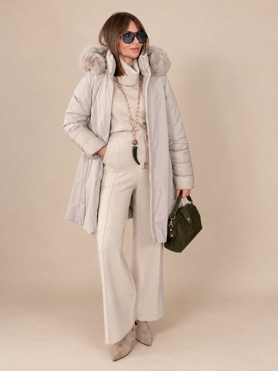 Parka Acolchada VICTORIA Beige - Imagen 2