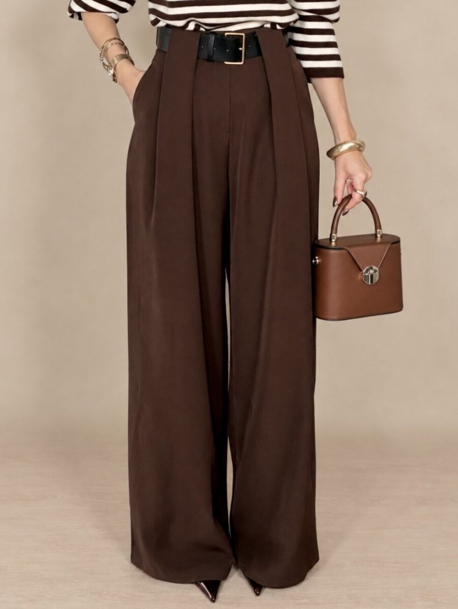 Pantalón BONIT Pinzas Chocolate