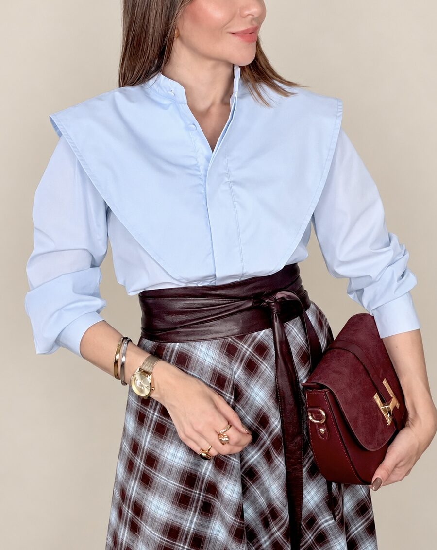 Alternative view of Blusa NIZA Celeste