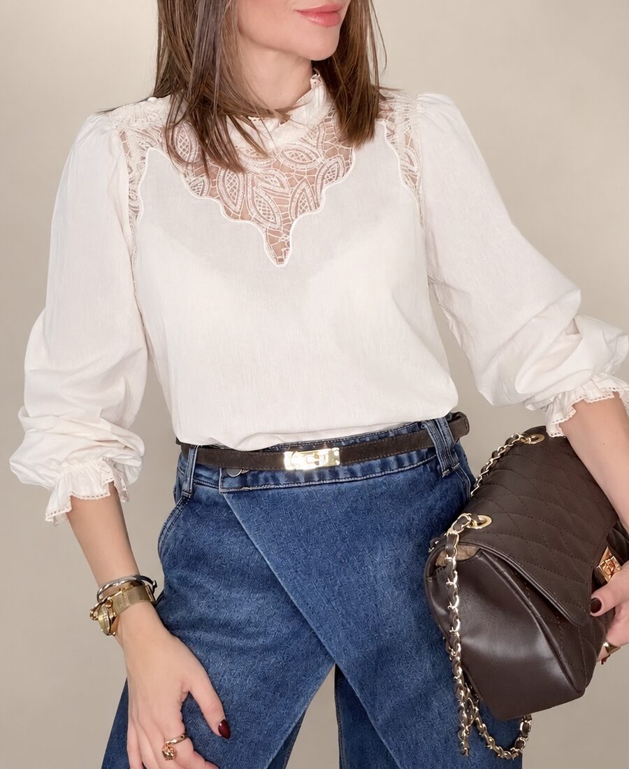 Blusa ROMANCE Marfil