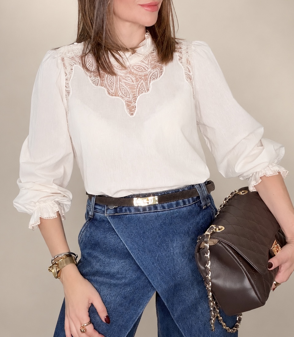 Blusa ROMANCE Marfil