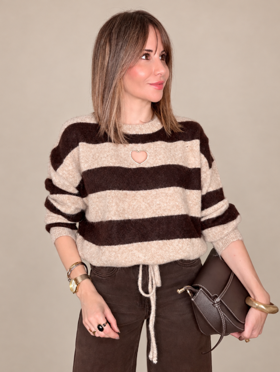 Jersey LOVELY Efecto Globo Chocolate