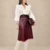 Falda VERONA Polipiel Burdeos