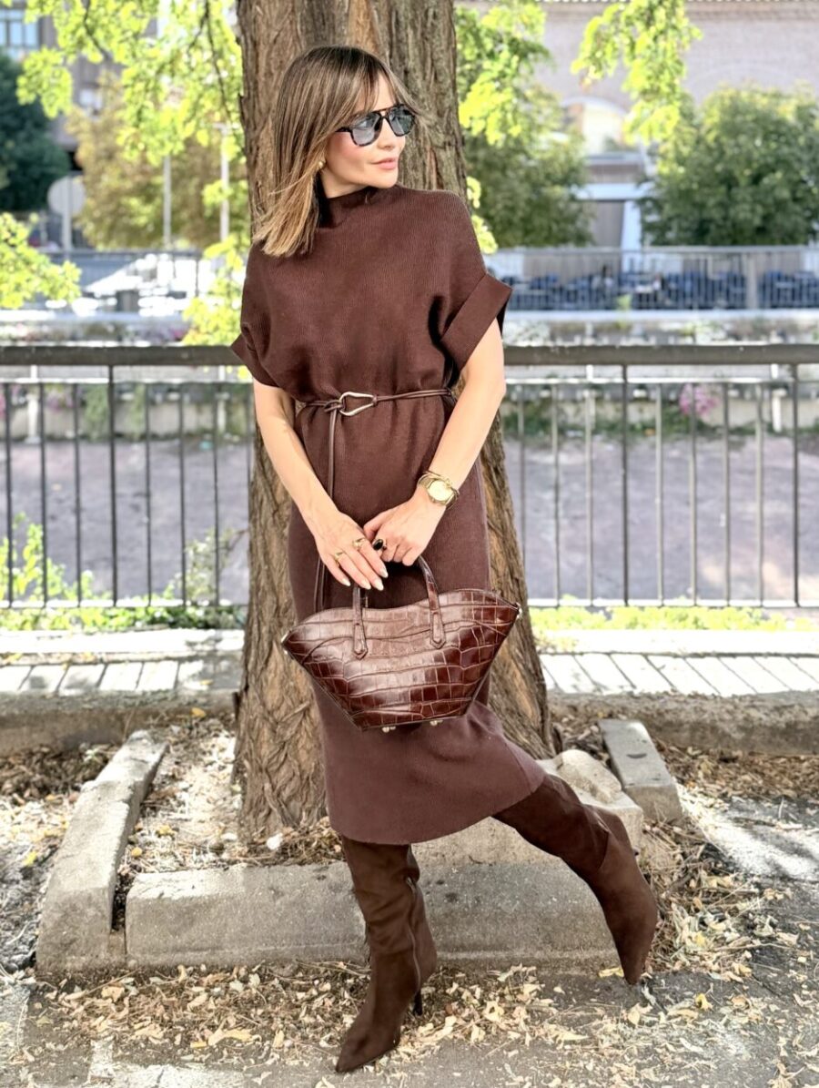 Vestido Punto ORNELLA Chocolate
