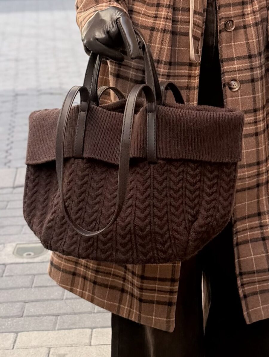 Shopper BERGEN Trenzado Chocolate